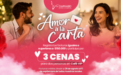 Amor a la Carta: Gana una de las 3 cenas para dos personas en Café VIP.